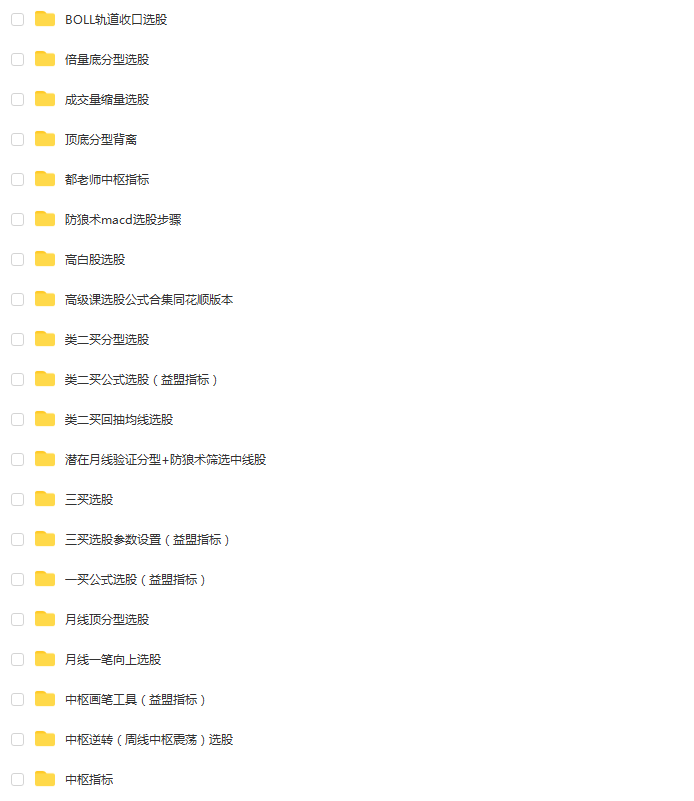 图片[3]阿尔法指标网-提供金钻指标以及精品亲测实战指标公式，汇集各大股市名师高手教程、股市战法交流等.....都业华选股公式合集（同花顺+益盟操盘手）