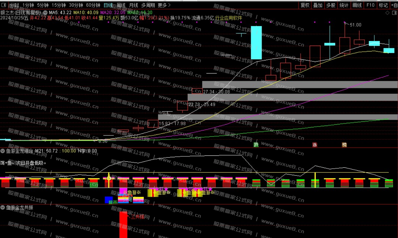 图片[2]阿尔法指标网-提供金钻指标以及精品亲测实战指标公式，汇集各大股市名师高手教程、股市战法交流等.....【鱼游金龙】捕捉强势主升 暴雨入河鱼跃成龙共振信号 信号不飘逸 通达信手机电脑通用