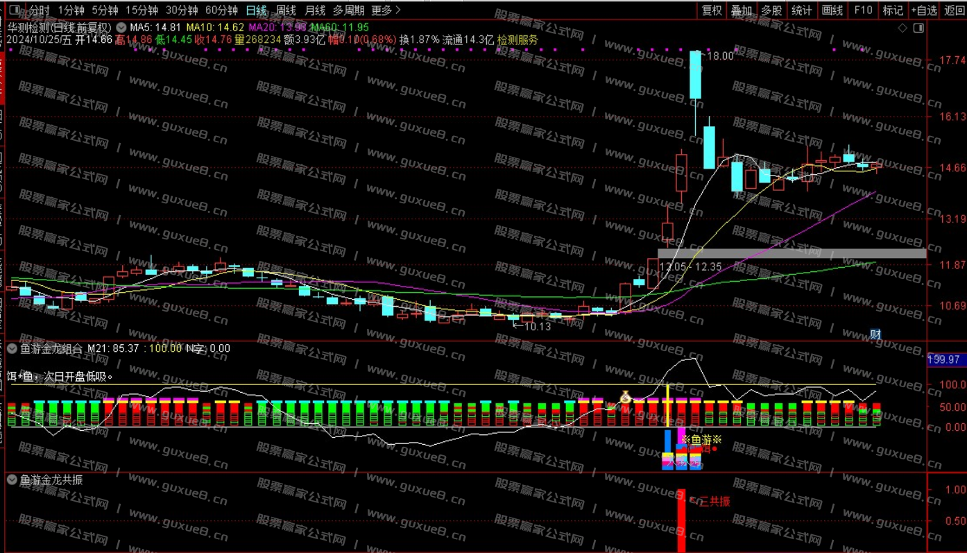图片[4]阿尔法指标网-提供金钻指标以及精品亲测实战指标公式，汇集各大股市名师高手教程、股市战法交流等.....【鱼游金龙】捕捉强势主升 暴雨入河鱼跃成龙共振信号 信号不飘逸 通达信手机电脑通用