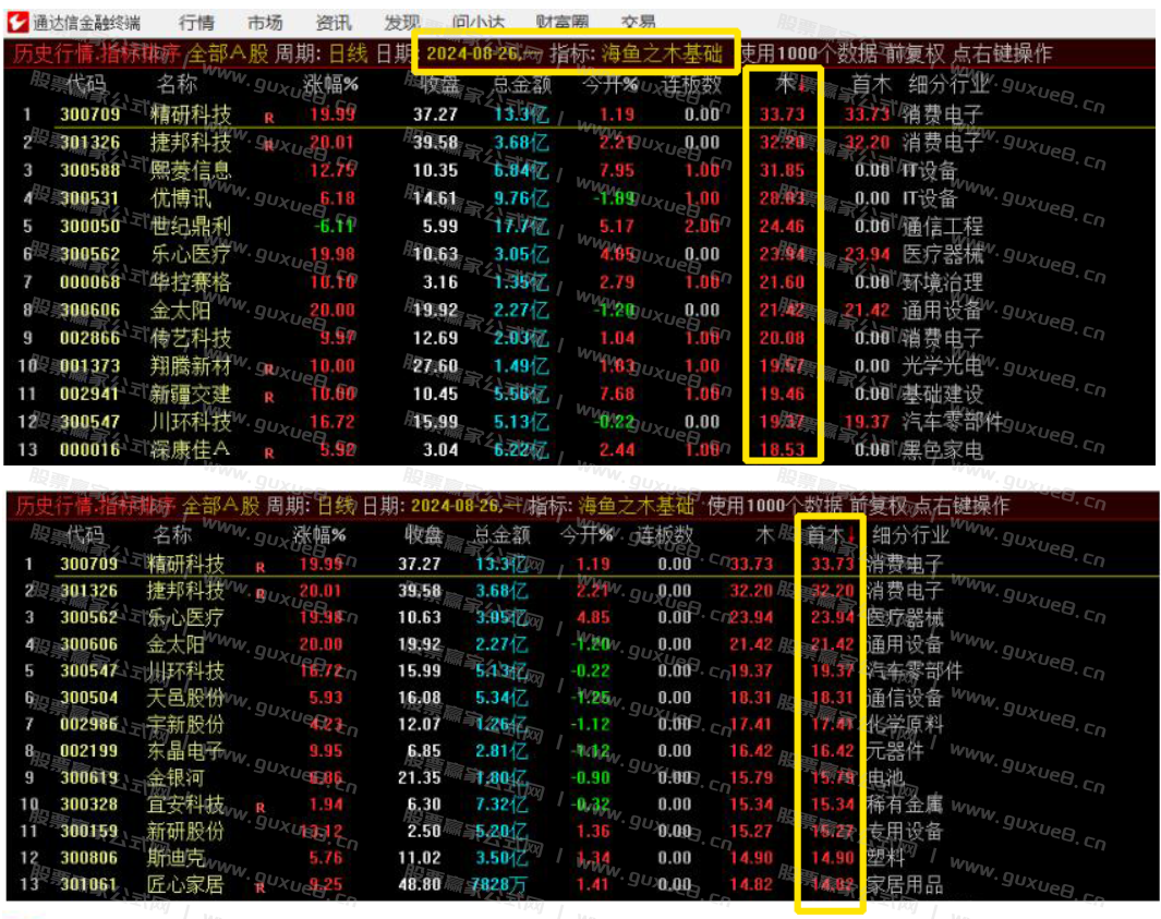 图片[2]阿尔法指标网-提供金钻指标以及精品亲测实战指标公式，汇集各大股市名师高手教程、股市战法交流等.....【海鱼之木】专为竞价阶段设计的超级竞价排序工具 继海鱼之火之后又一新作 通达信竞价排序指标【众筹指标系列】阿尔法指标网-提供金钻指标以及精品亲测实战指标公式，汇集各大股市名师高手教程、股市战法交流等.....阿尔法指标网