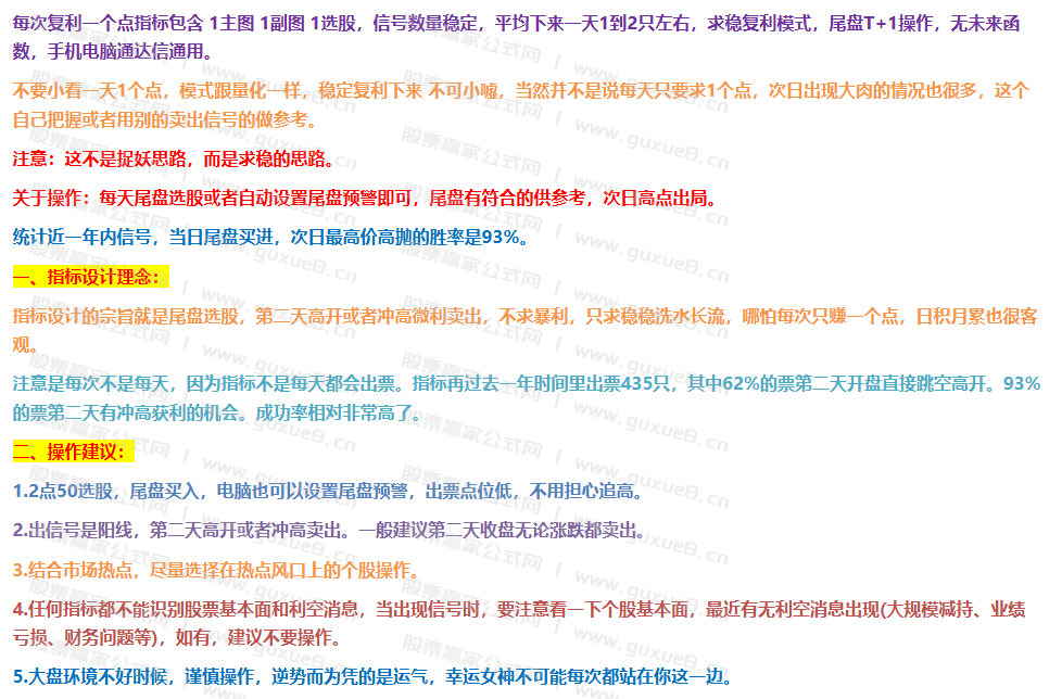 图片[2]阿尔法指标网-提供金钻指标以及精品亲测实战指标公式，汇集各大股市名师高手教程、股市战法交流等.....【精品指标】【每次复利一个点】尾盘T+1模式，信号稳定复利，每次1个点，无未来函数，主图、副图、选股指标，手机电脑通达信通用【众筹指标系列】阿尔法指标网-提供金钻指标以及精品亲测实战指标公式，汇集各大股市名师高手教程、股市战法交流等.....阿尔法指标网