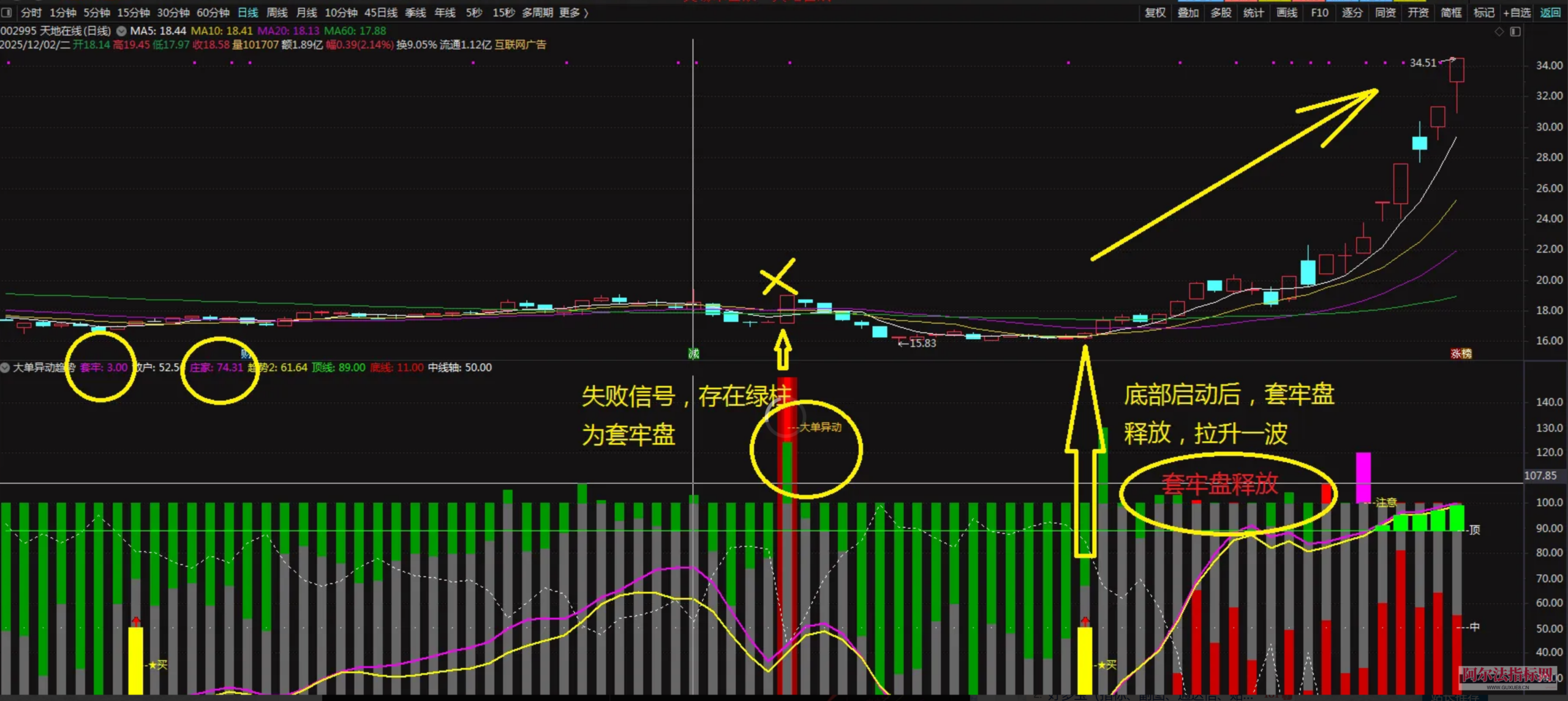图片[2]阿尔法指标网-提供金钻指标以及精品亲测实战指标公式，汇集各大股市名师高手教程、股市战法交流等.....【大单异动趋势】捕捉主力资金异动，判断中短期趋势，看清庄家趋势 通达信副图指标 无加密！【实战指标系列】阿尔法指标网-提供金钻指标以及精品亲测实战指标公式，汇集各大股市名师高手教程、股市战法交流等.....阿尔法指标网