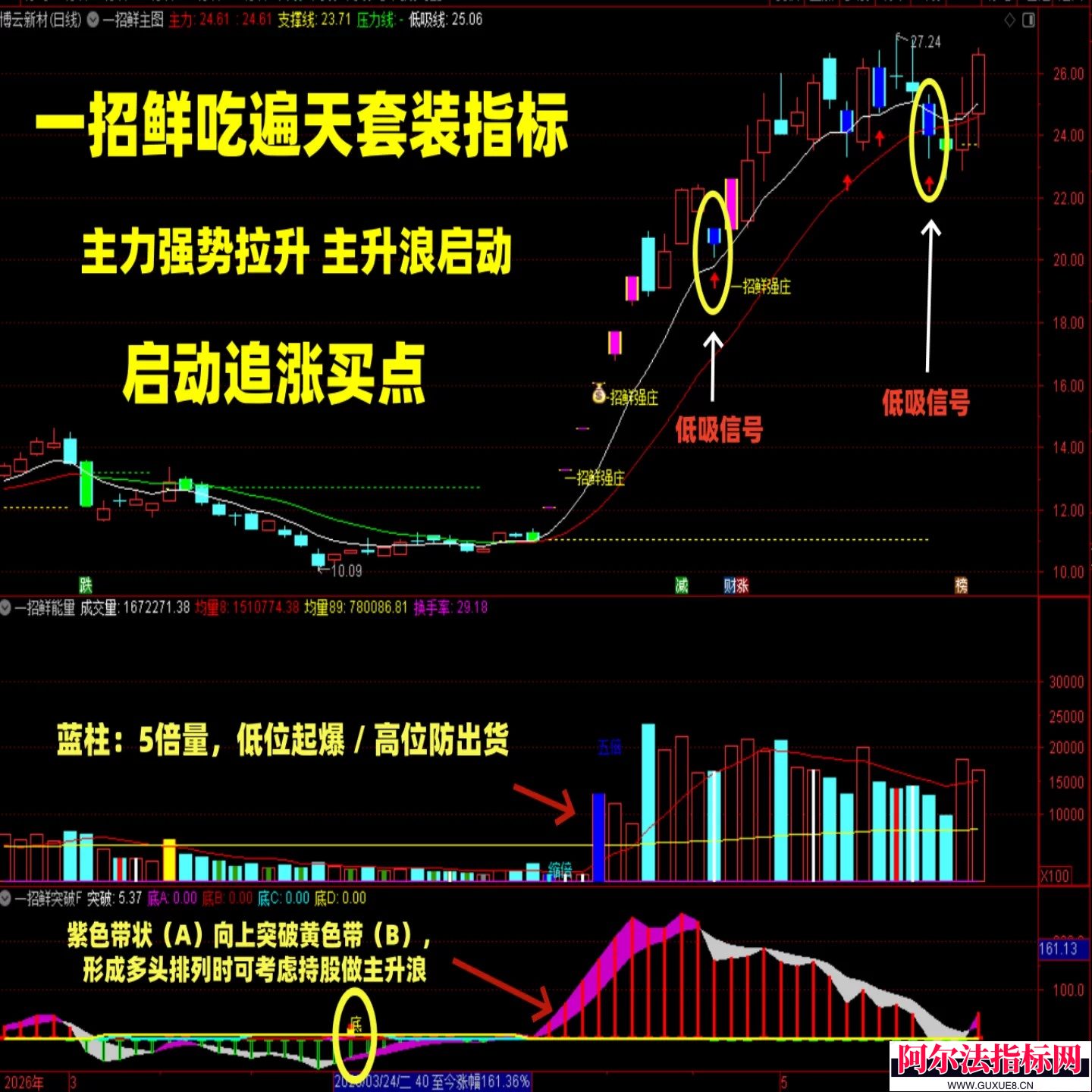图片[4]阿尔法指标网-提供金钻指标以及精品亲测实战指标公式，汇集各大股市名师高手教程、股市战法交流等.....【金指标系列】【一招鲜吃遍天】  某宝售价498元 主升浪强势股低吸战法核心龙头 通达信炒股公式指标源码!【金指标系列】阿尔法指标网-提供金钻指标以及精品亲测实战指标公式，汇集各大股市名师高手教程、股市战法交流等.....阿尔法指标网