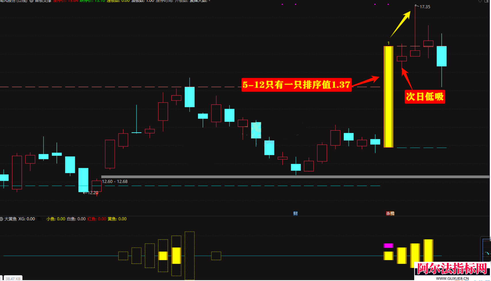 图片[6]阿尔法指标网-提供金钻指标以及精品亲测实战指标公式，汇集各大股市名师高手教程、股市战法交流等.....售价3500【2025金钻大黄鱼】预警、低吸、排序 捕捉强拉升段、快速拉升段用黄鱼的形态表现。指标升级加入排序源码解密！【金指标系列】阿尔法指标网-提供金钻指标以及精品亲测实战指标公式，汇集各大股市名师高手教程、股市战法交流等.....阿尔法指标网